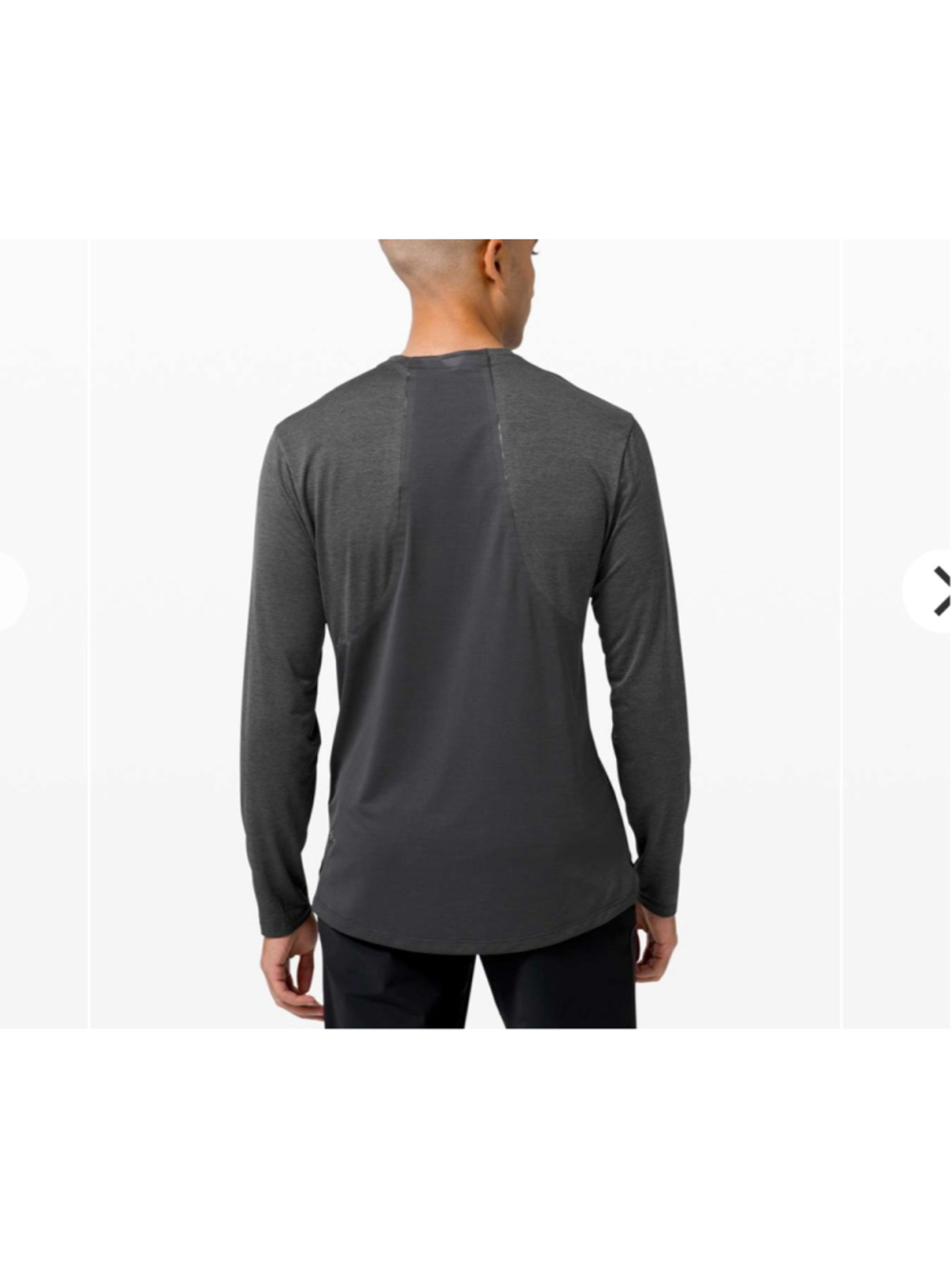 Lululemon Fast and Free Charcoal Long Sleeve Men M Reflective Running Base Layer